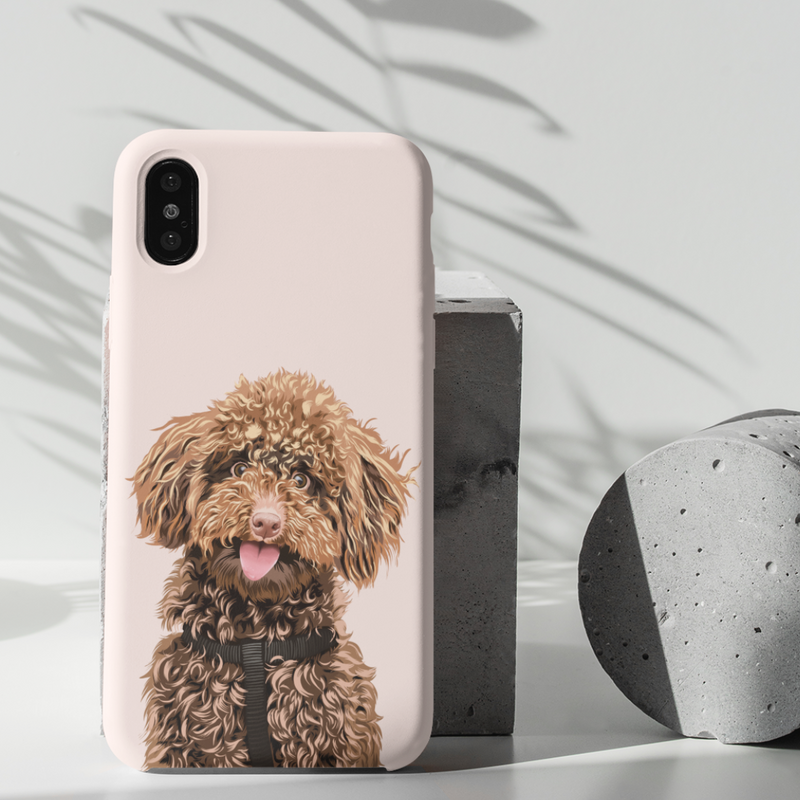 Modern Pet Portrait Phone Case